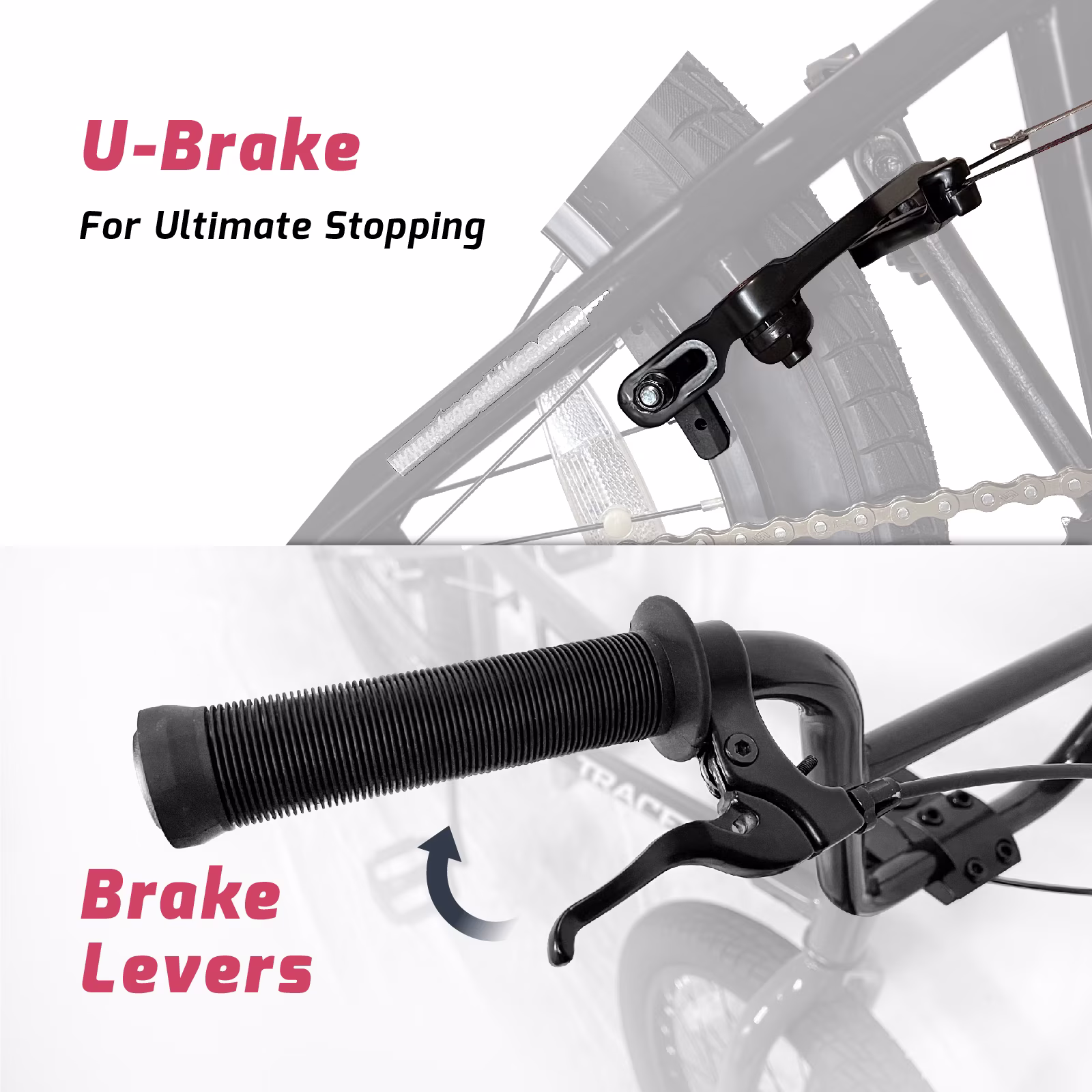 Tracer EDGE 7.0 Professional BMX Bike, 3 Piece Crankset, U-brake, for Men, Teen, Matte Black - Image 3