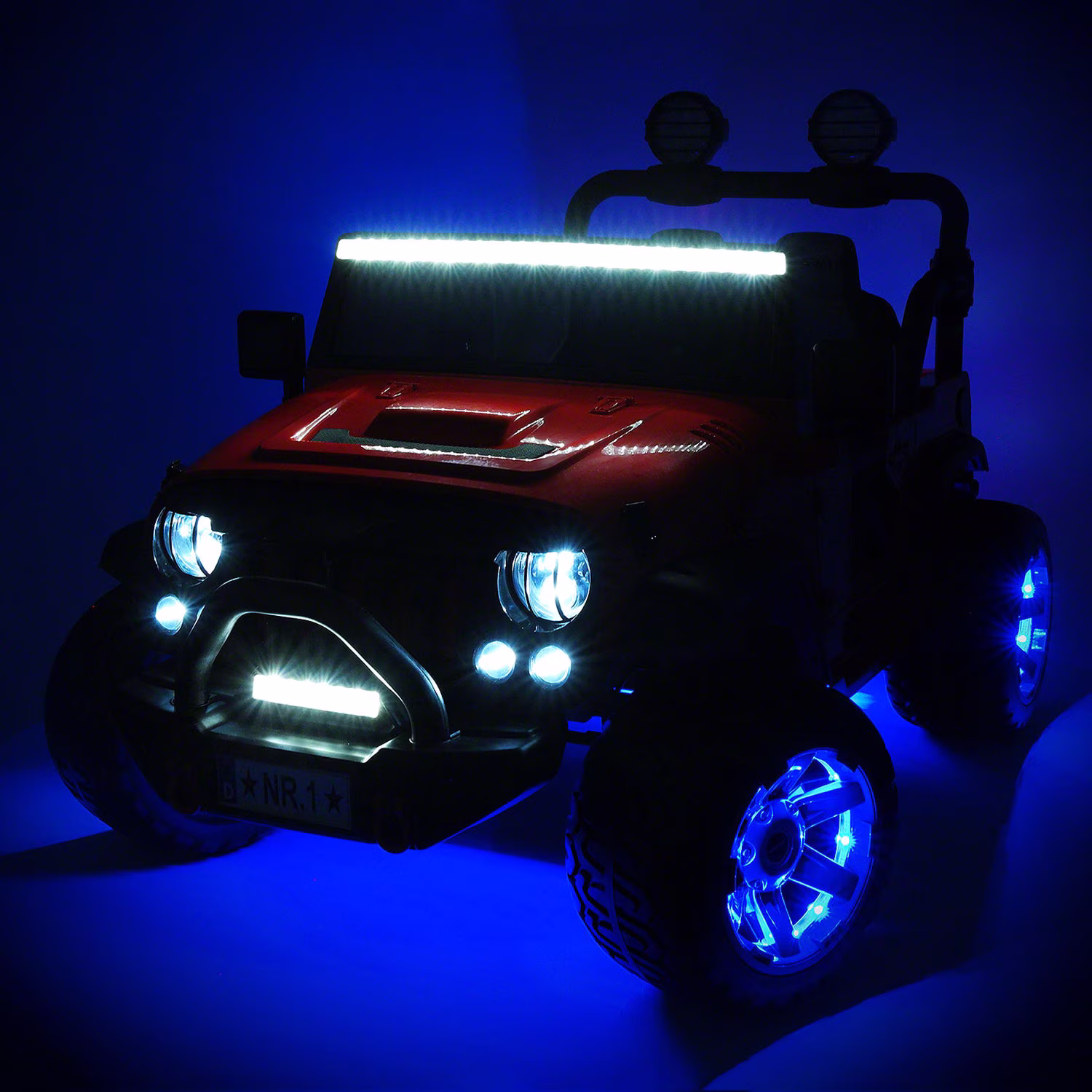 Trail Explorer 24V Kids Ride On Truck With Parental Control Remote, LED Foam Wheels, MP3 + Wireless Music Streaming, Vegan Leather Seats - Image 2