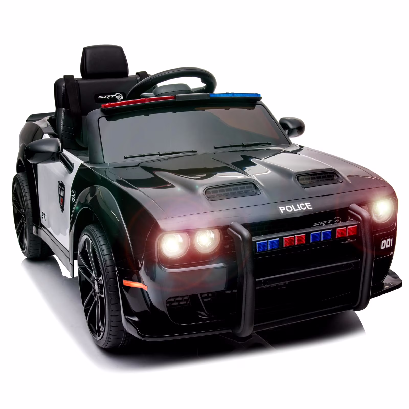 TROPOW Kids Electric Car | Licensed Dodge Challenger Ride-On 12V Battery-Powered Vehicle with Remote, LED Lights, Bluetooth, MP3 for Boys and Girls,Christmas Gift for Kids