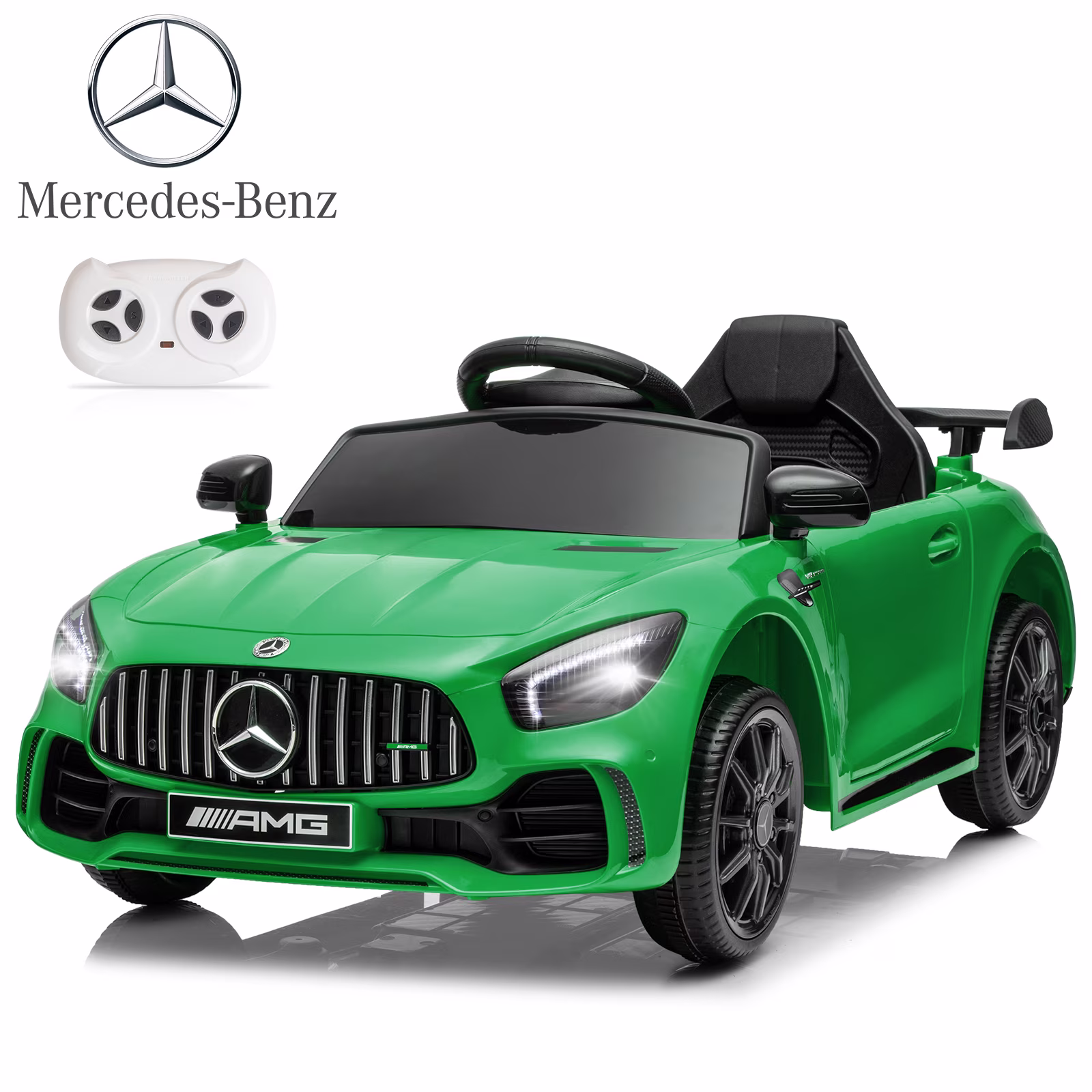 UBesGoo 12V Licensed Mercedes-Benz Electric Ride On Cars Toys for Kids, Power Wheels with Parent Remote Control, Green