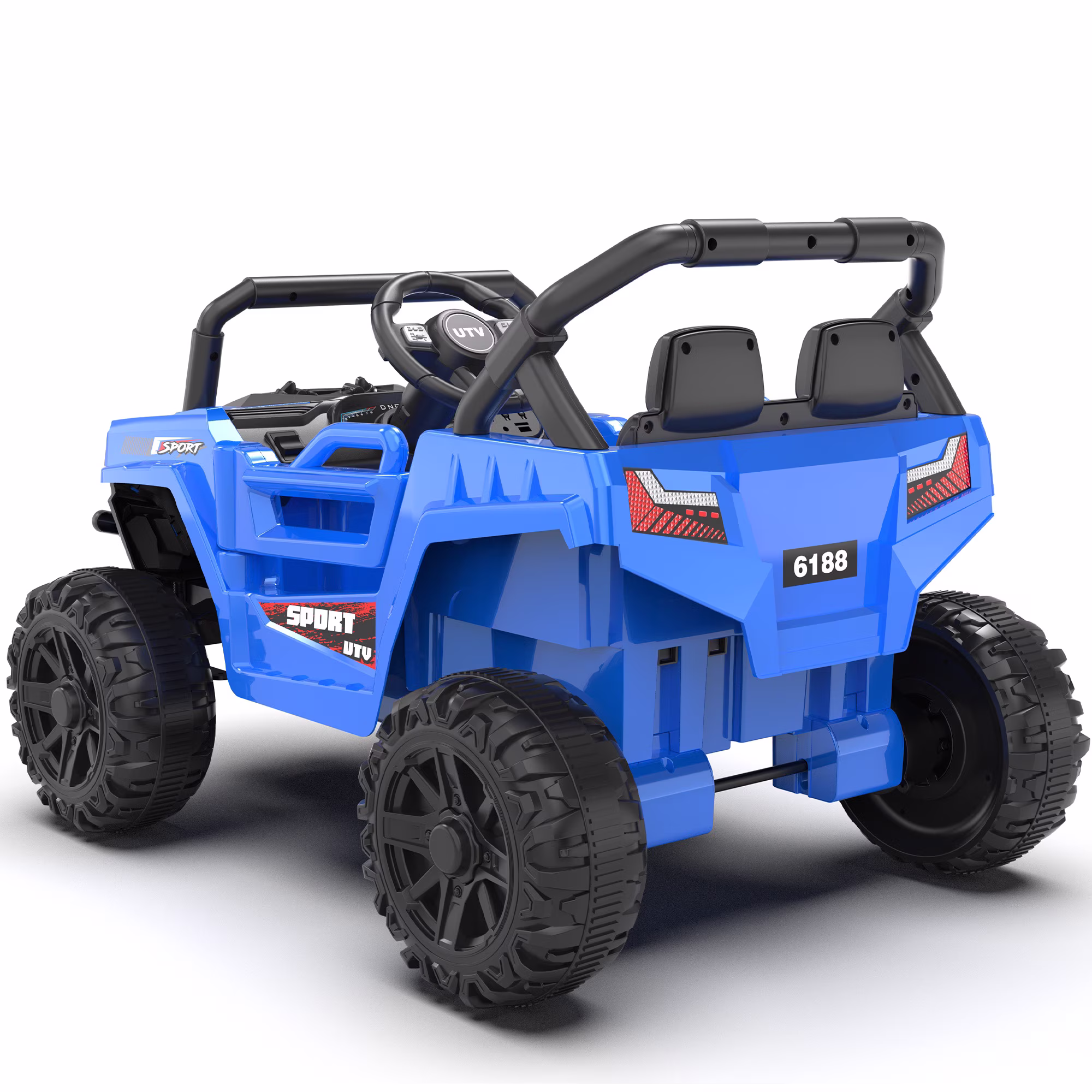 Ucades 12V Ride on Car UTV with Remote Control, Powered Ride on Toys for Kids Boys Girls Ages 3-5, Electric Car for Kids with Bluetooth, Music, MP3 Ports, LED Lights, Horn, Blue - Image 3