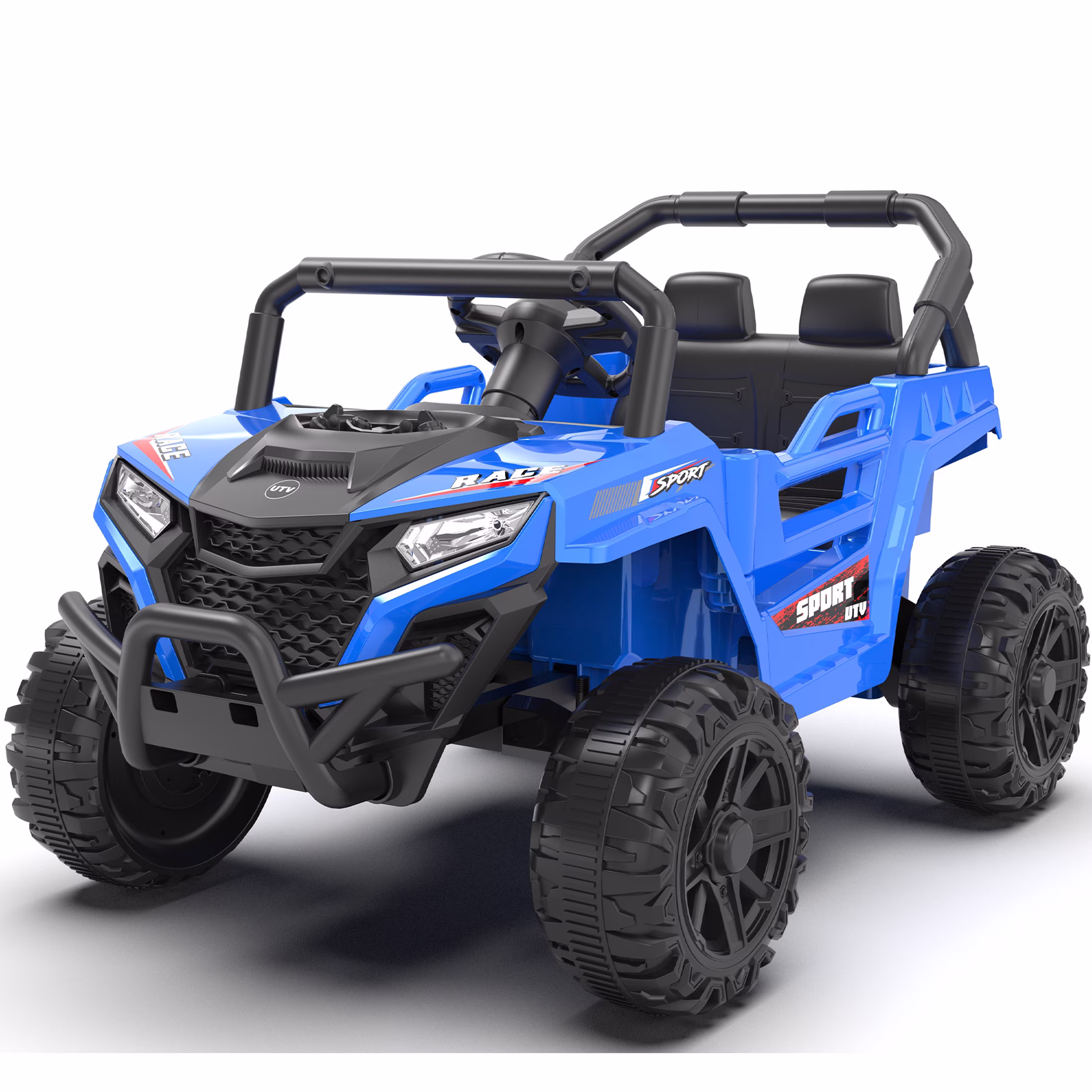 Ucades 12V Ride on Car UTV with Remote Control, Powered Ride on Toys for Kids Boys Girls Ages 3-5, Electric Car for Kids with Bluetooth, Music, MP3 Ports, LED Lights, Horn, Blue