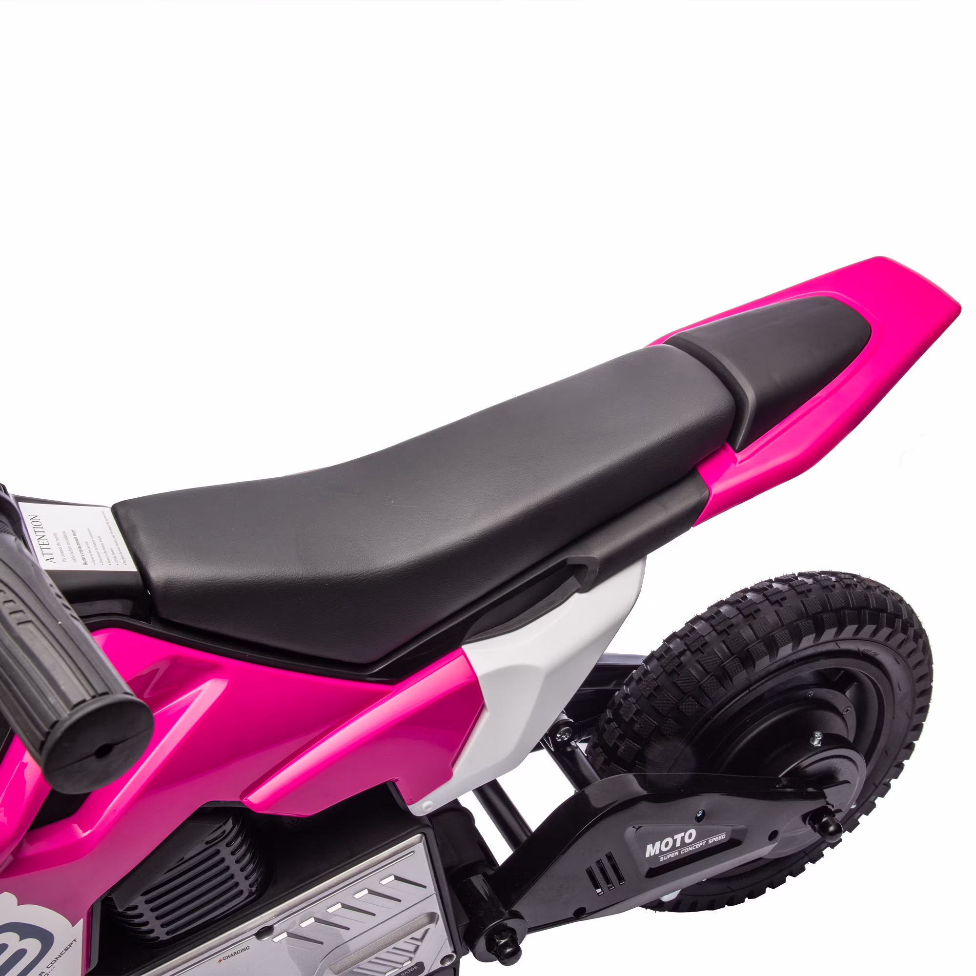 Ucades 24v Ride on Toys for Big Kids, Powered Ride on Motocross Motorcycle Road Bike for Boys Girls Age 5-15, Kids Electric Motorcycle with Bluetooth/Music/LED Light/200W Motor/9 Max Speed, Pink - Image 5