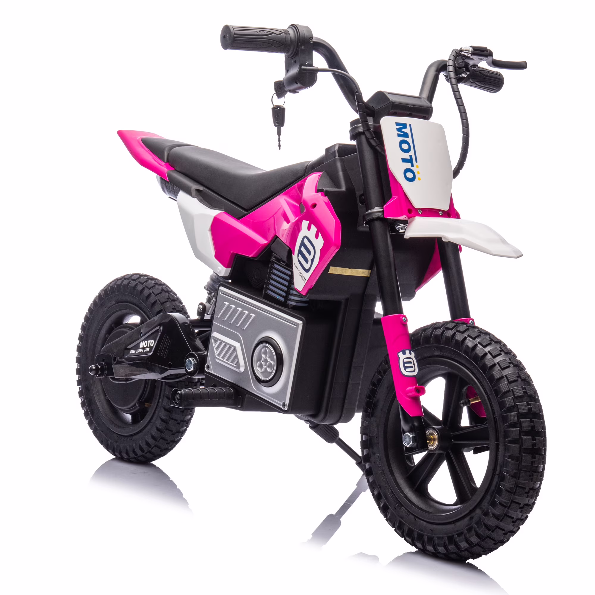 Ucades 24v Ride on Toys for Big Kids, Powered Ride on Motocross Motorcycle Road Bike for Boys Girls Age 5-15, Kids Electric Motorcycle with Bluetooth/Music/LED Light/200W Motor/9 Max Speed, Pink - Image 4