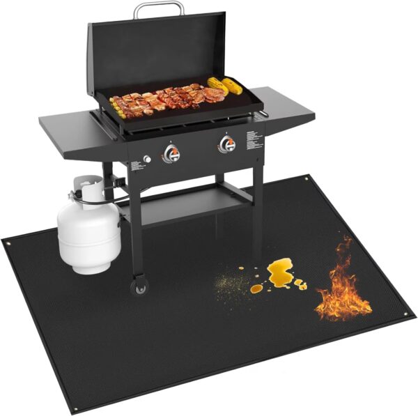 Unbranded 90 in x 48 in Grill Mats with Fireproof, Compatible with Blackstone Griddle, Protects Deck, Patio, Pavers