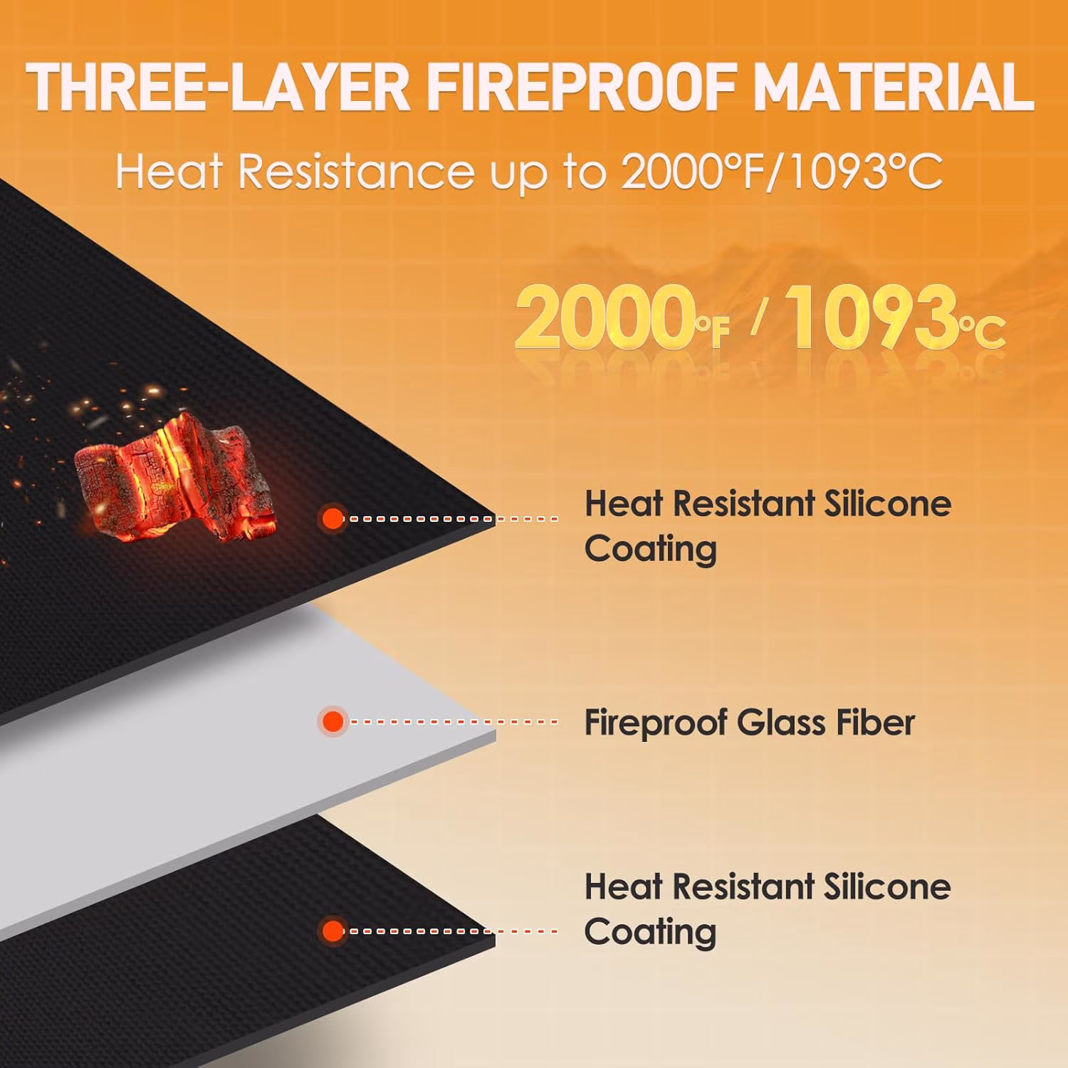 Unbranded 90 in x 48 in Grill Mats with Fireproof, Compatible with Blackstone Griddle, Protects Deck, Patio, Pavers - Image 4