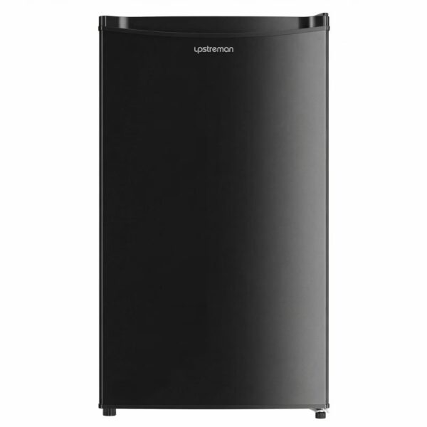 Upstreman Mini Fridge with Freezer, 3.2 Cu.Ft Small Refrigerator Single Door Compact Refrigerator for Dorm Office, Adjustable Thermostat, Low Noise, BR321 Black