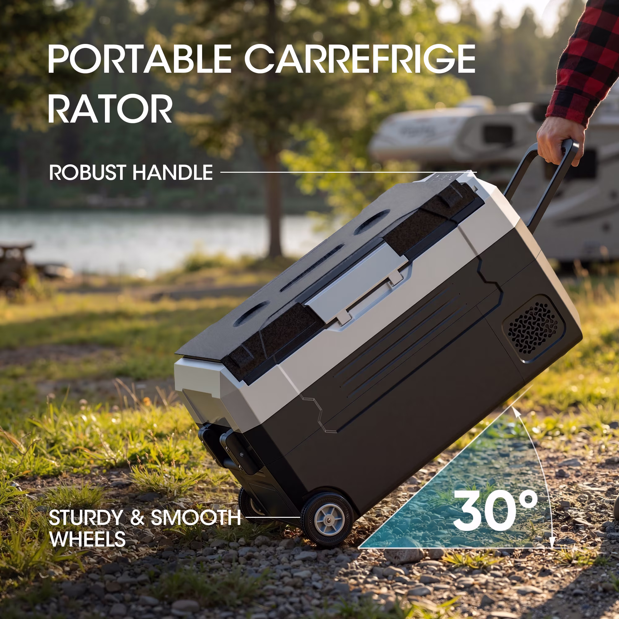 UrbanSync 12 Volt Refrigerator, 37 Quart (35L) Car Fridge, Car Refrigerator -4℉~50℉, Portable Freezer for RV, Camping, Travel - Image 2