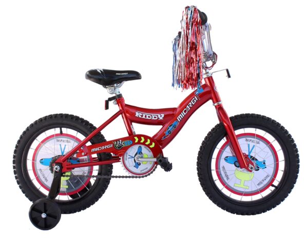 USToyOutlet 16" BMX S-Type Frame Bicycle Coaster Brake One Piece Crank Chrome Rims Black Tire Kid's Bike - Red