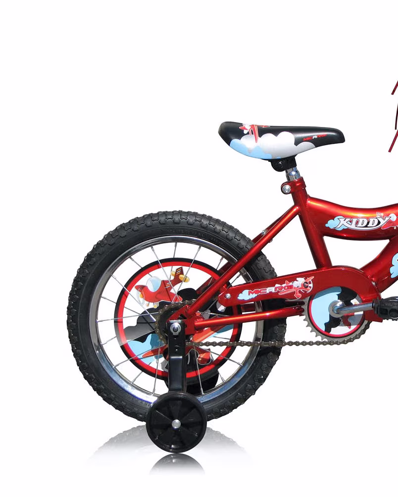 USToyOutlet 16" BMX S-Type Frame Bicycle Coaster Brake One Piece Crank Chrome Rims Black Tire Kid's Bike - Red - Image 3