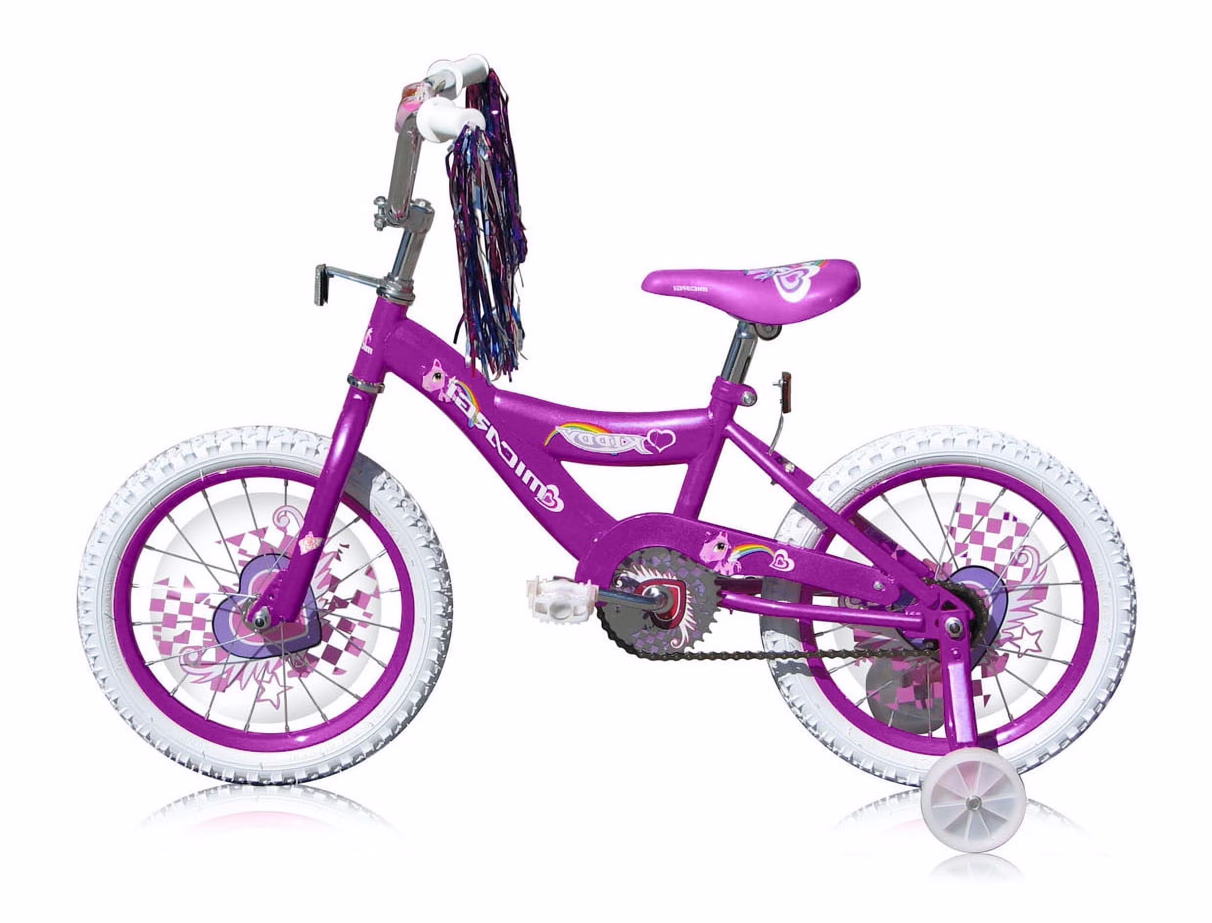 USToyOutlet 16 In. BMX S-Type Frame Bicycle Coaster Brake One Piece Crank Chrome Rims Black Tire Kid's Bike, Purple