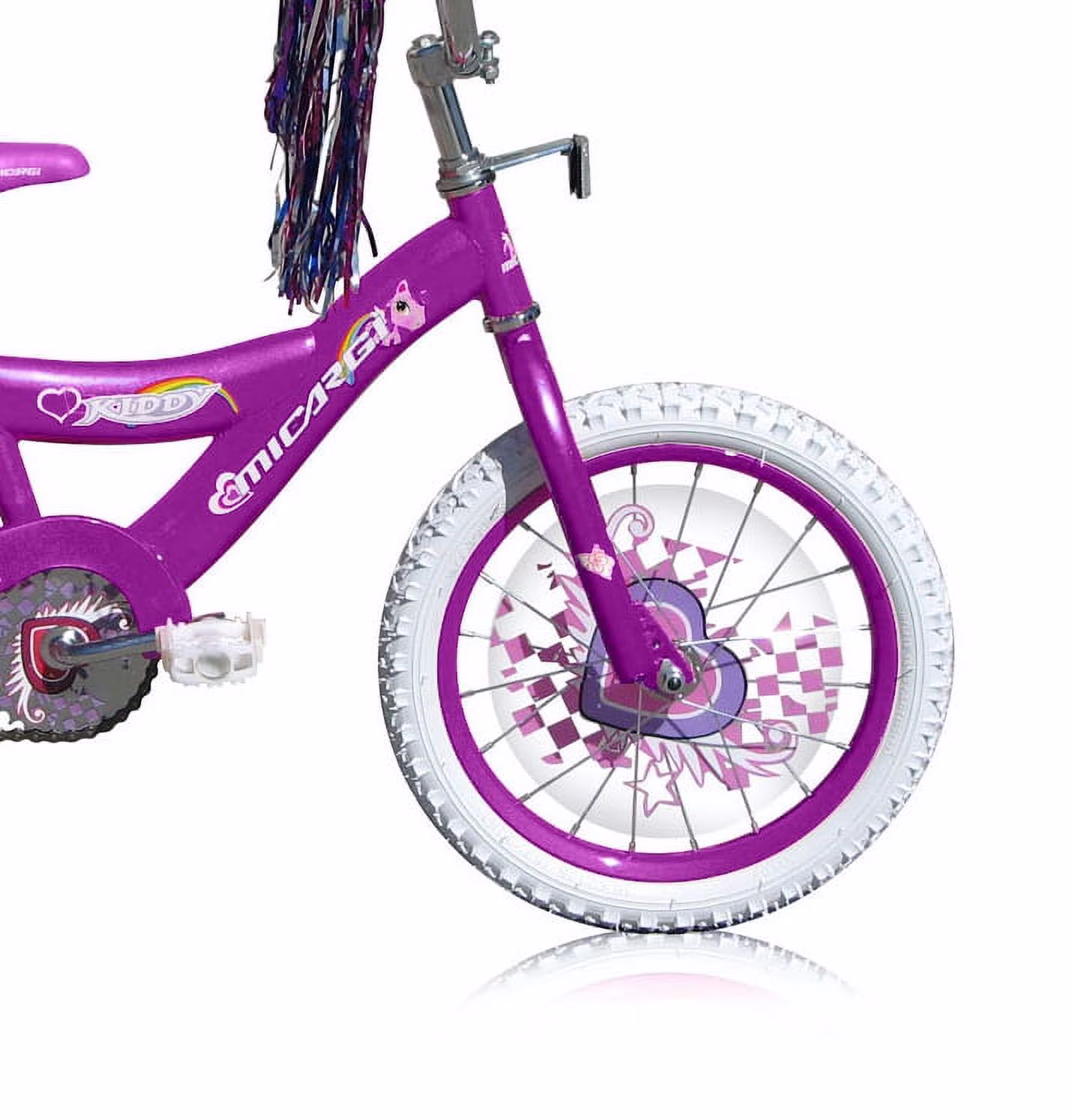 USToyOutlet 16 In. BMX S-Type Frame Bicycle Coaster Brake One Piece Crank Chrome Rims Black Tire Kid's Bike, Purple - Image 2