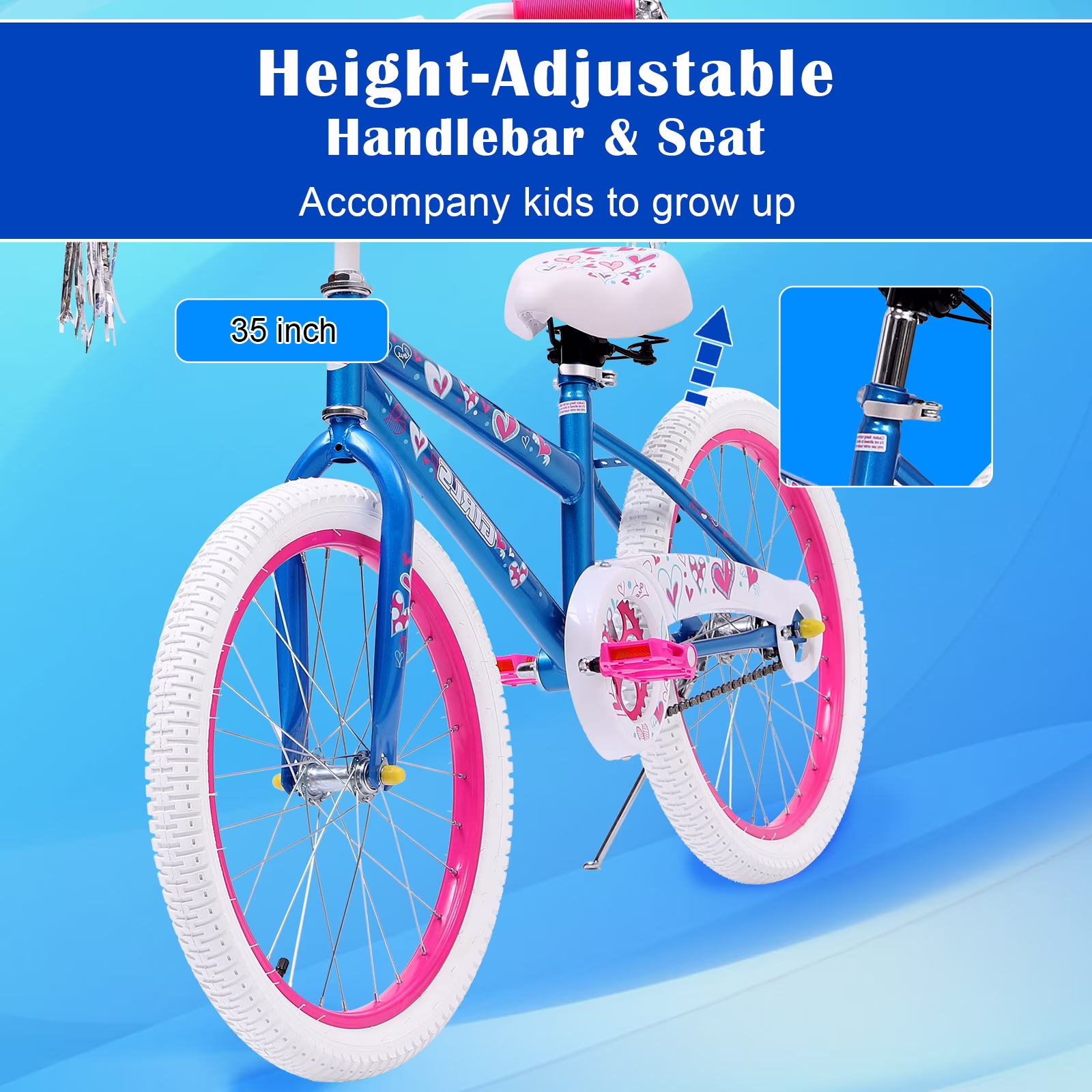Vebreda 20 Inch Kids Bike Bicycle for 8-12 Years Old Kids,Blue - Image 5