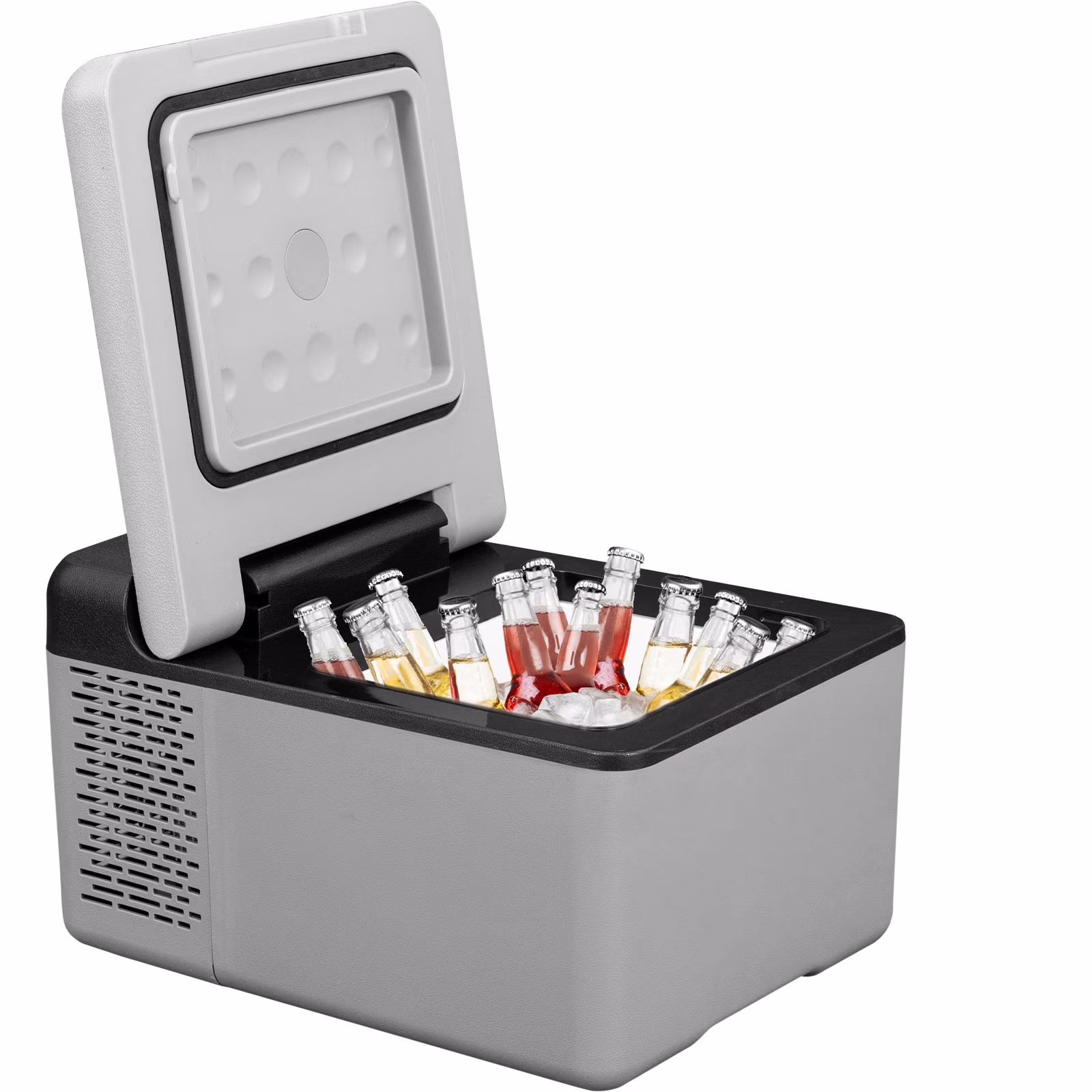 VEVOR 12 Volt Refrigerator 10 Qt, Portable Mini Freezer (-4℉~68℉) with APP Control Car Compressor Fridge Cooler 12V/24V DC and 110-220V AC