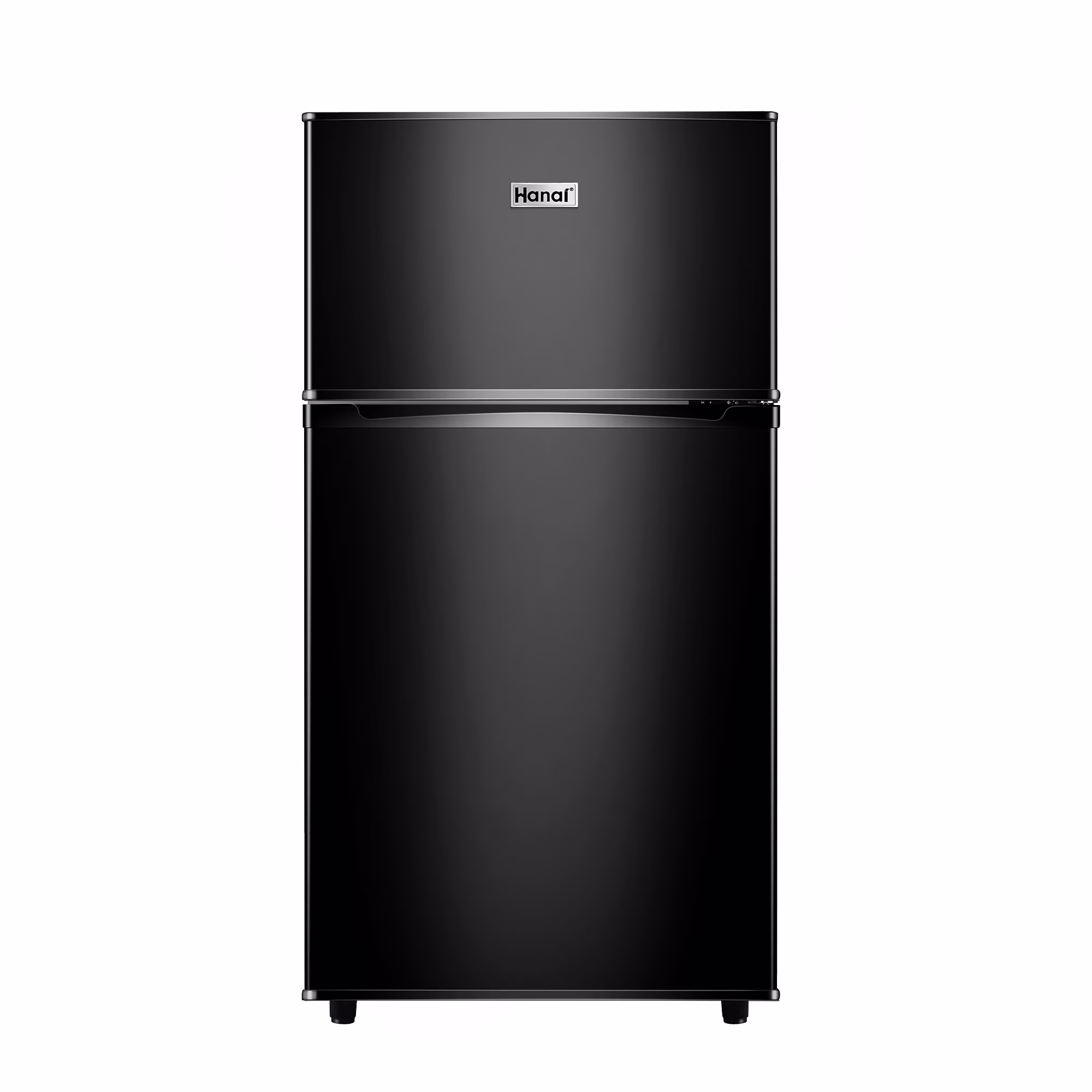 WANAI 3.5 Cu ft Two Door Mini Fridge with Freezer,Apartment Size Refrigerator, Black,New