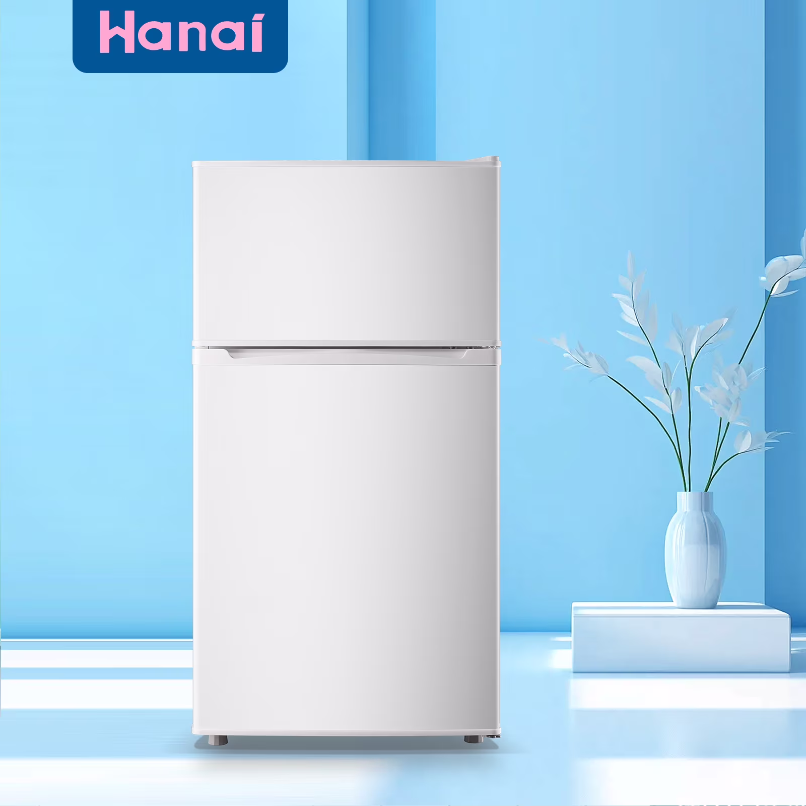 WANAI 3.5 Cubic feet Small Refrigerator with Freezer on Top Double Door Mini Fridge New White - Image 5