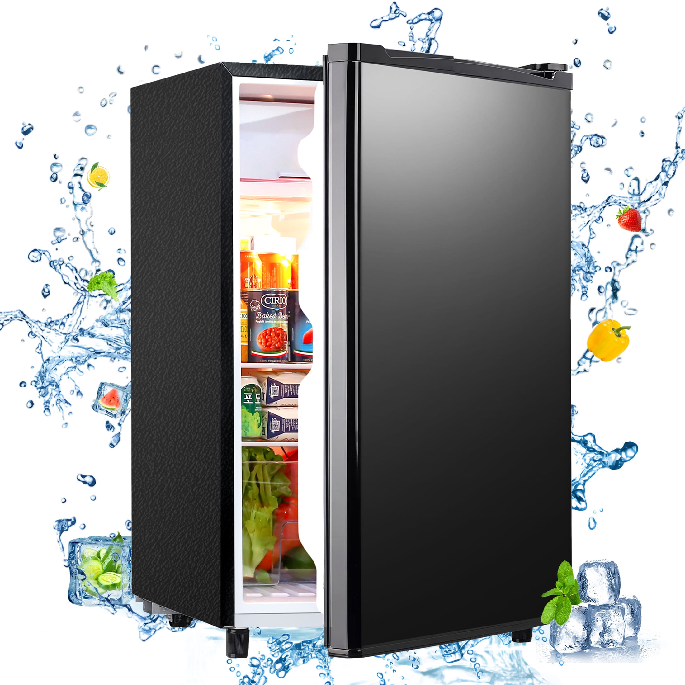 WANAI Mini Fridge 3.2 Cu ft Small Fridge One Door Mini Fridge,Black,New