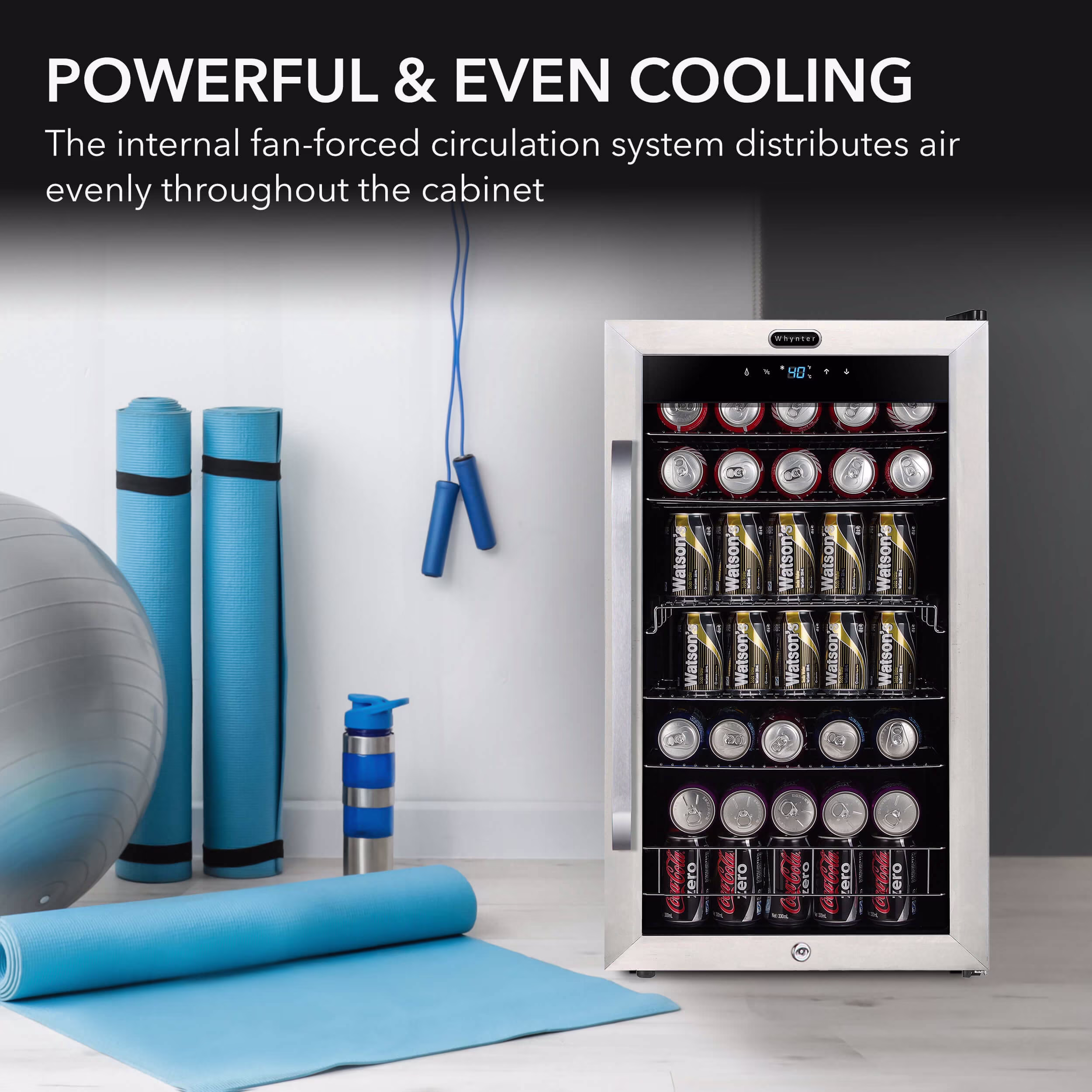 Whynter 136 Can Stainless Steel Refrigerator Beverage Center BR-1211DS - Image 2