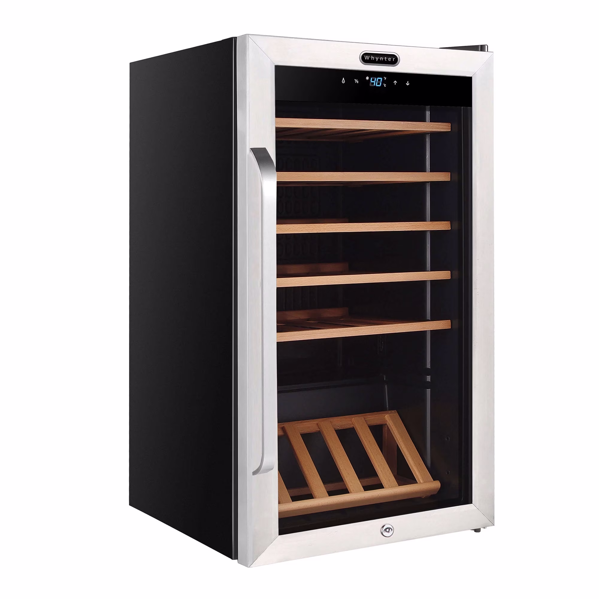 Whynter 34 Bottle 6 Shelf Stainless Steel Wine Refrigerator