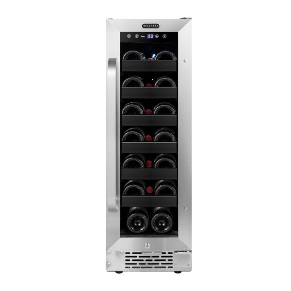 Whynter BWR-208SB 20-Bottle Wine Refrigerator, Stainless Steel, Undercounter or Freestanding, Single Zone Cooling