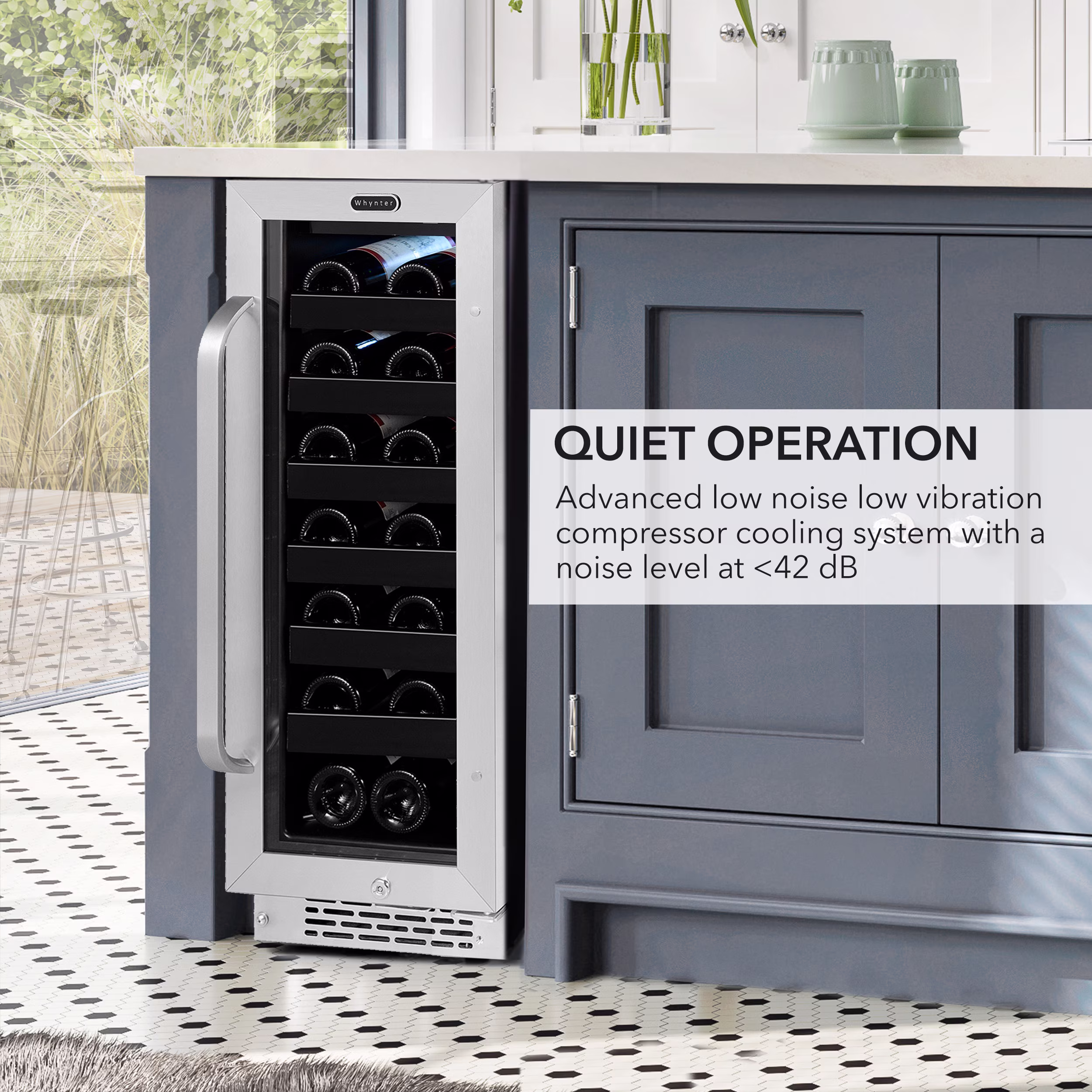Whynter BWR-208SB 20-Bottle Wine Refrigerator, Stainless Steel, Undercounter or Freestanding, Single Zone Cooling - Image 4