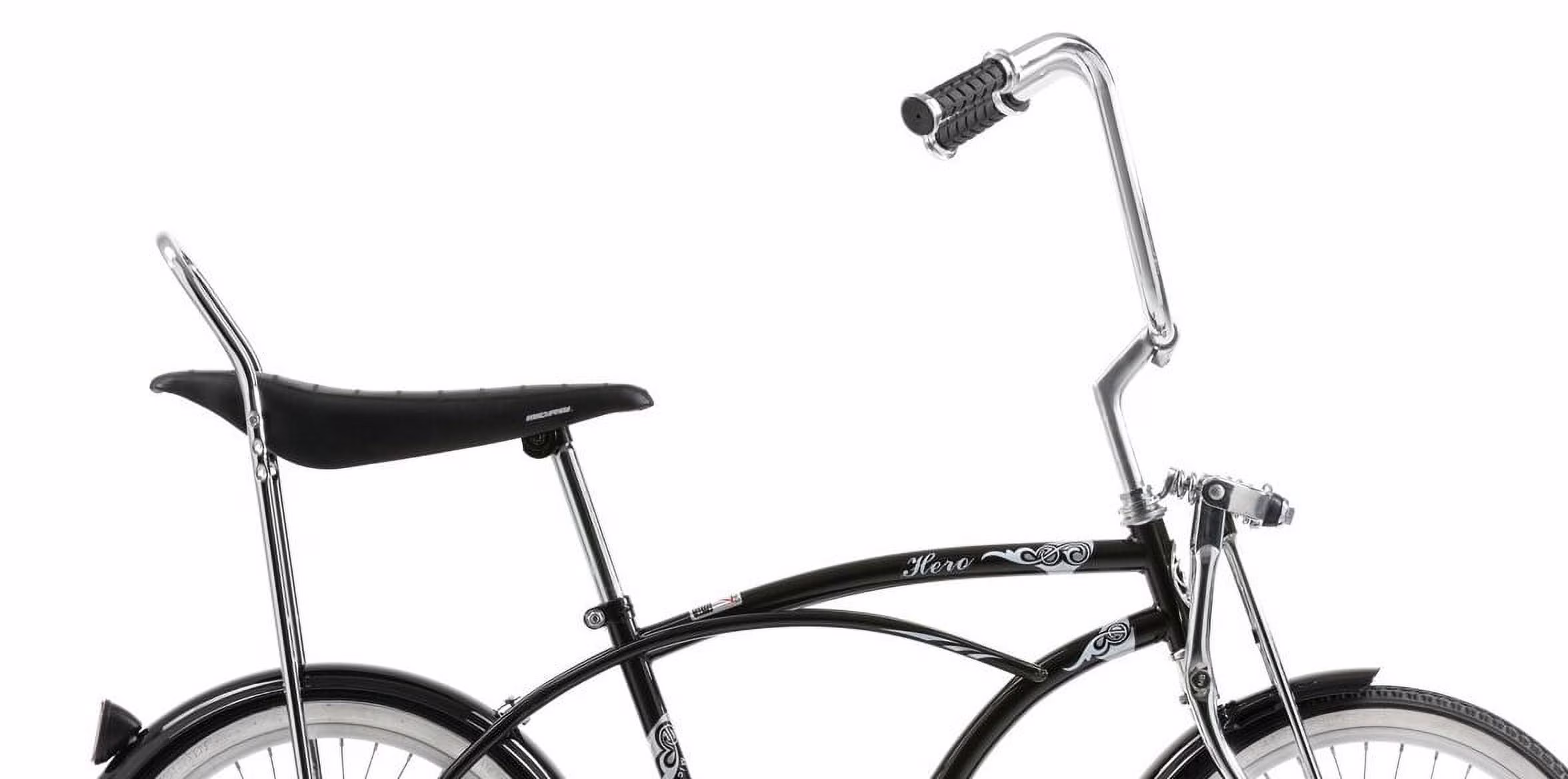 Wonder Wheels 20 In. Beach Cruiser Lowrider Coaster Brake Single Speed Bicycle, Bike With Banana Seat Stainless Steel Spokes One Piece Crank Alloy Rims 36 H - Black - Image 4