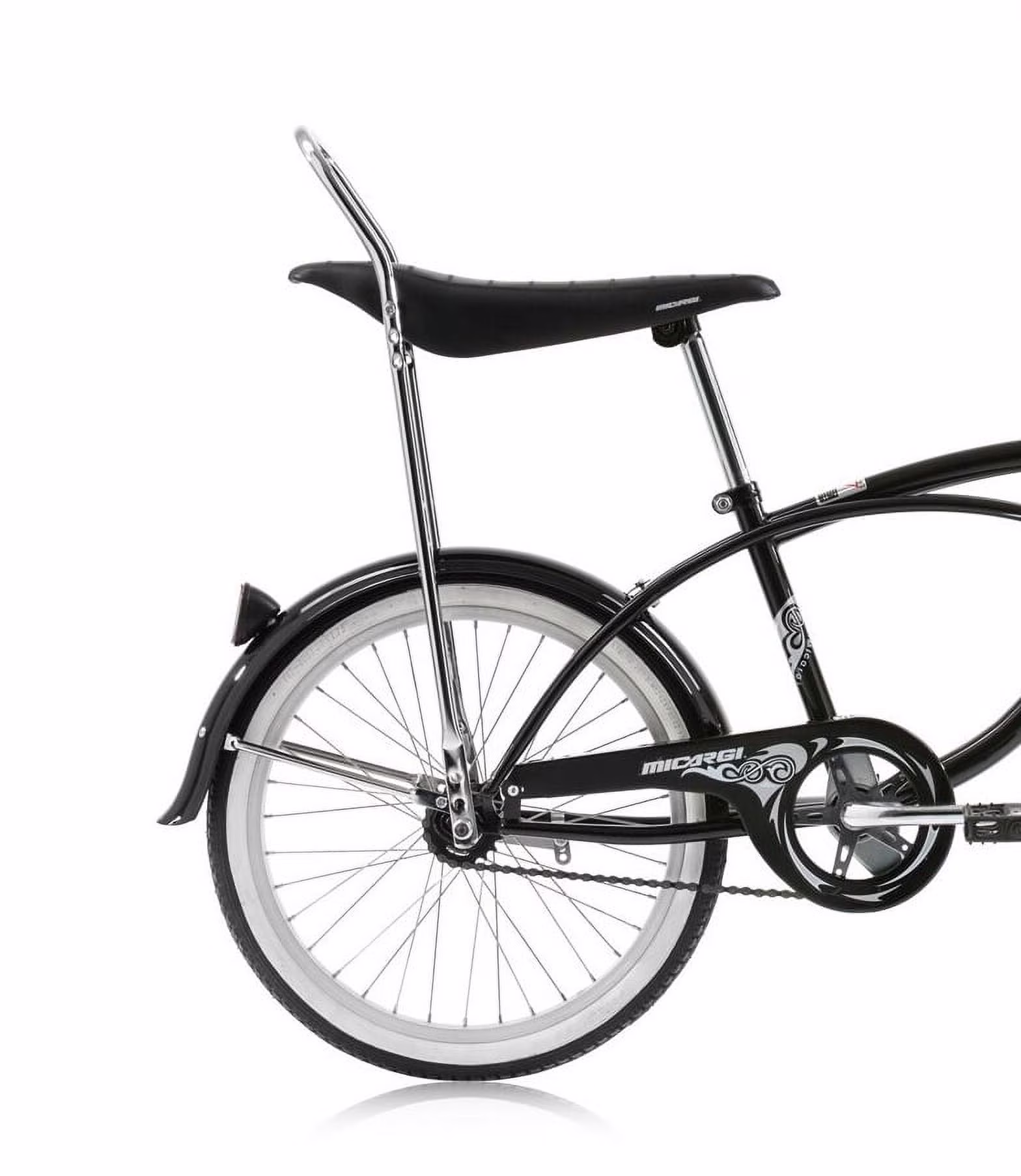 Wonder Wheels 20 In. Beach Cruiser Lowrider Coaster Brake Single Speed Bicycle, Bike With Banana Seat Stainless Steel Spokes One Piece Crank Alloy Rims 36 H - Black - Image 3