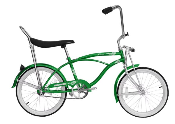 Wonder Wheels 20 Inch Beach Cruiser Lowrider Coaster Brake Single Speed Bicycle, Bike With Banana Seat Stainless Steel Spokes One Piece Crank Alloy Rims 36 H - Mint Green