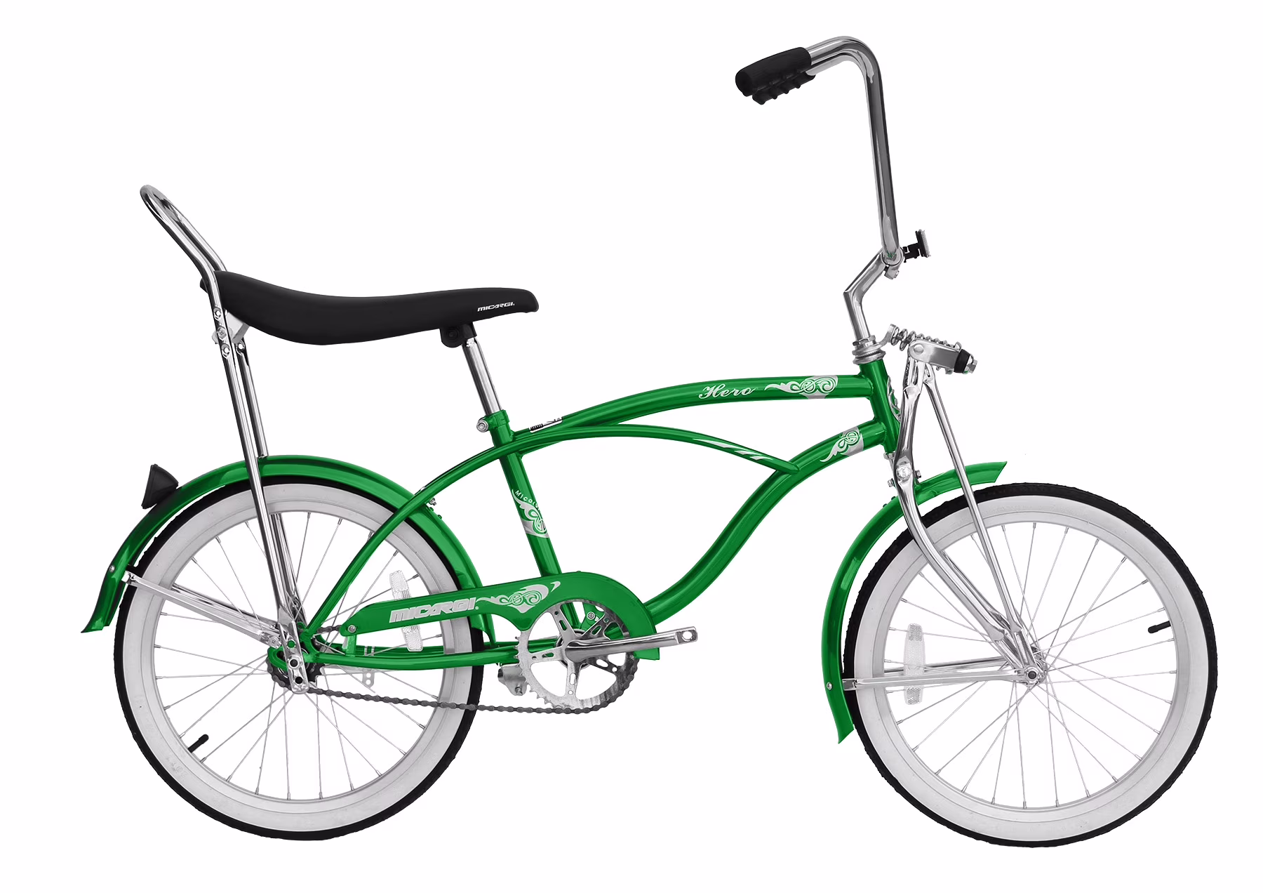 Wonder Wheels 20 Inch Beach Cruiser Lowrider Coaster Brake Single Speed Bicycle, Bike With Banana Seat Stainless Steel Spokes One Piece Crank Alloy Rims 36 H - Mint Green