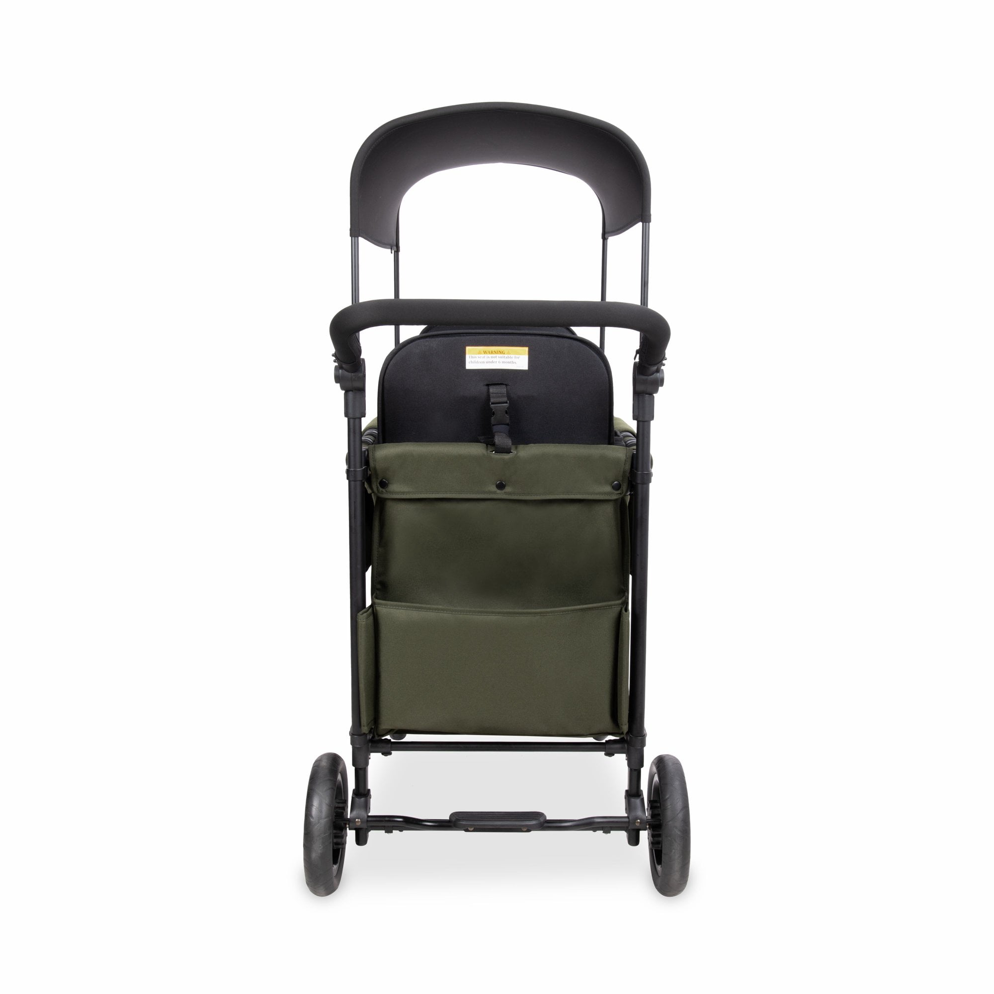 WONDERFOLD W2 Original+ Stroller Wagon (2 Seater) - Wagon Stroller with Seats with 5-Point Harnesses, Easy-Access Door, and Adjustable Sun Canopy, Safety-Certified - Olive Green - Image 2