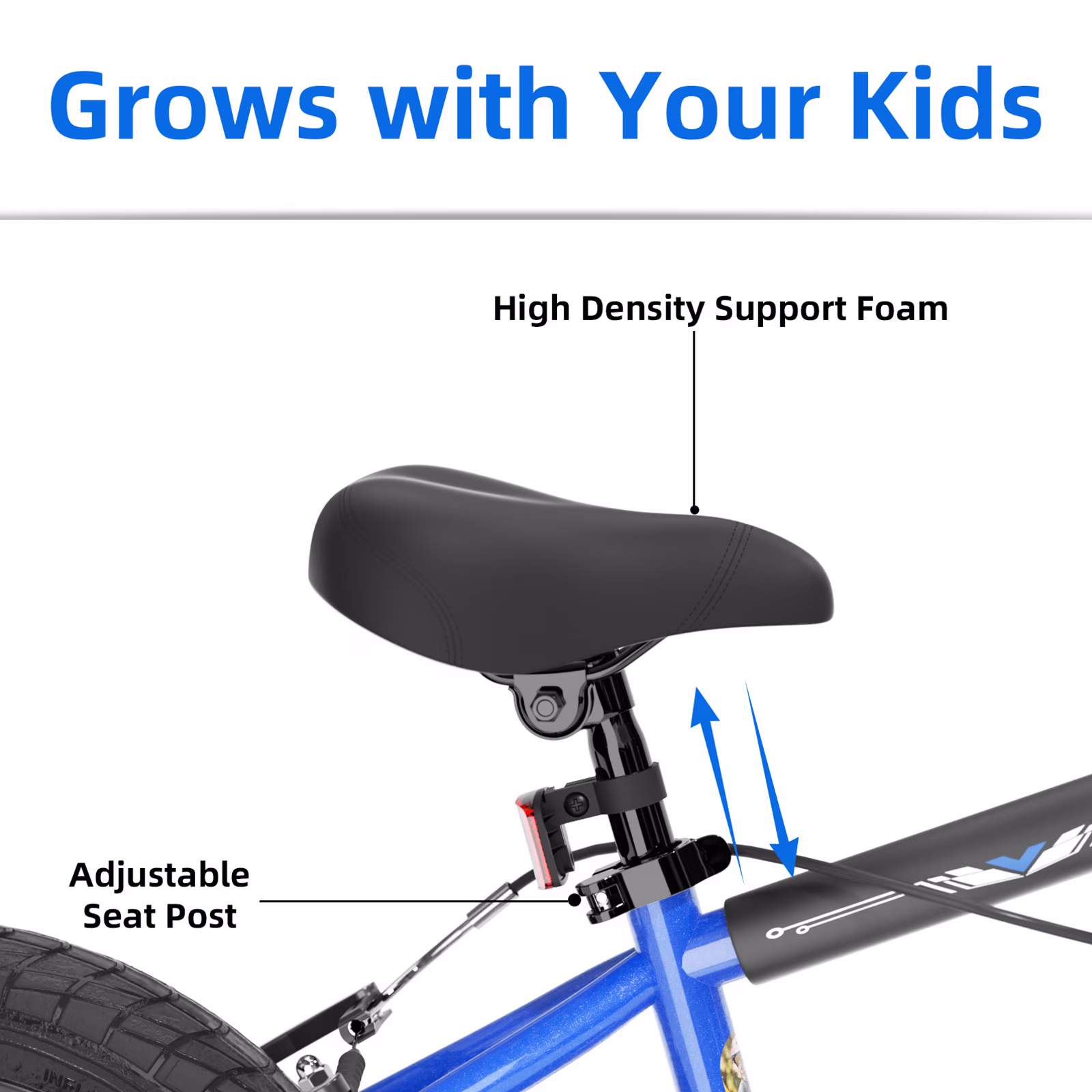 XJD BMX Style 16 inch Boy Bike for 2-8 Years Old Boys Toddlers 12 14 16 Inches BMX Bicycle with Training Wheels and Coaster Brake,Blue - Image 4
