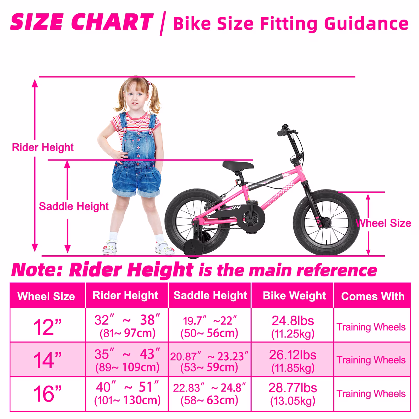 XJD BMX Style Kids Bike for 2-8 Years Old Girls Toddlers 12 14 16 Inches Bicycle With Training Wheels Coaster Brake - Image 3