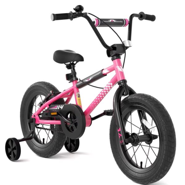 XJD BMX Style Kids Bike for 2-8 Years Old Girls Toddlers 12 14 16 Inches Bicycle With Training Wheels Coaster Brake