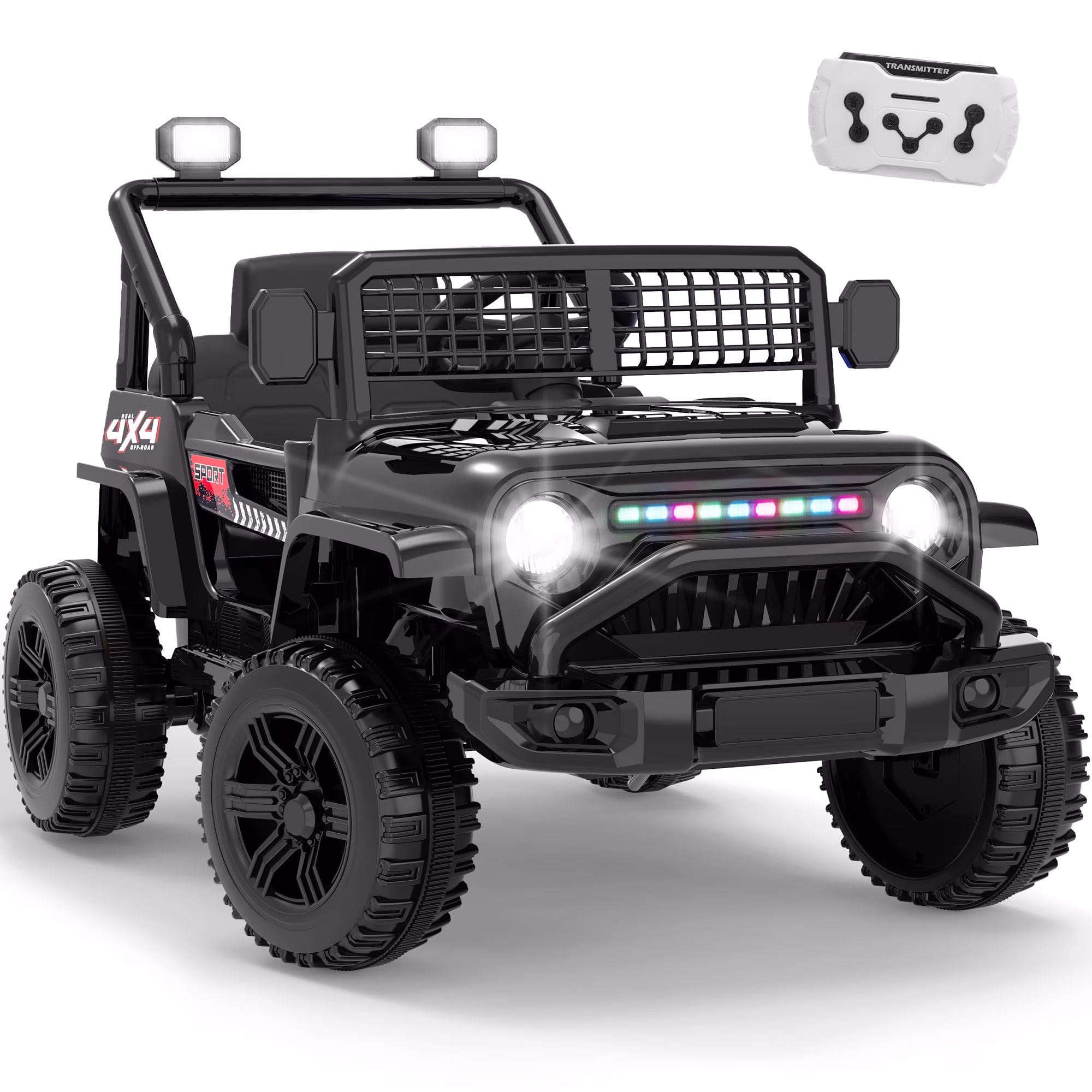 Xuanlur 12V Ride on Electric Truck Car for Kids, Kids Electric Vehicles w/Remote Control, Bluetooth Music, Horn, 3 Speeds, 3.5 Mph Max Speed, Soft Start, Ride on Car Toy for Toddler Kid (Black)