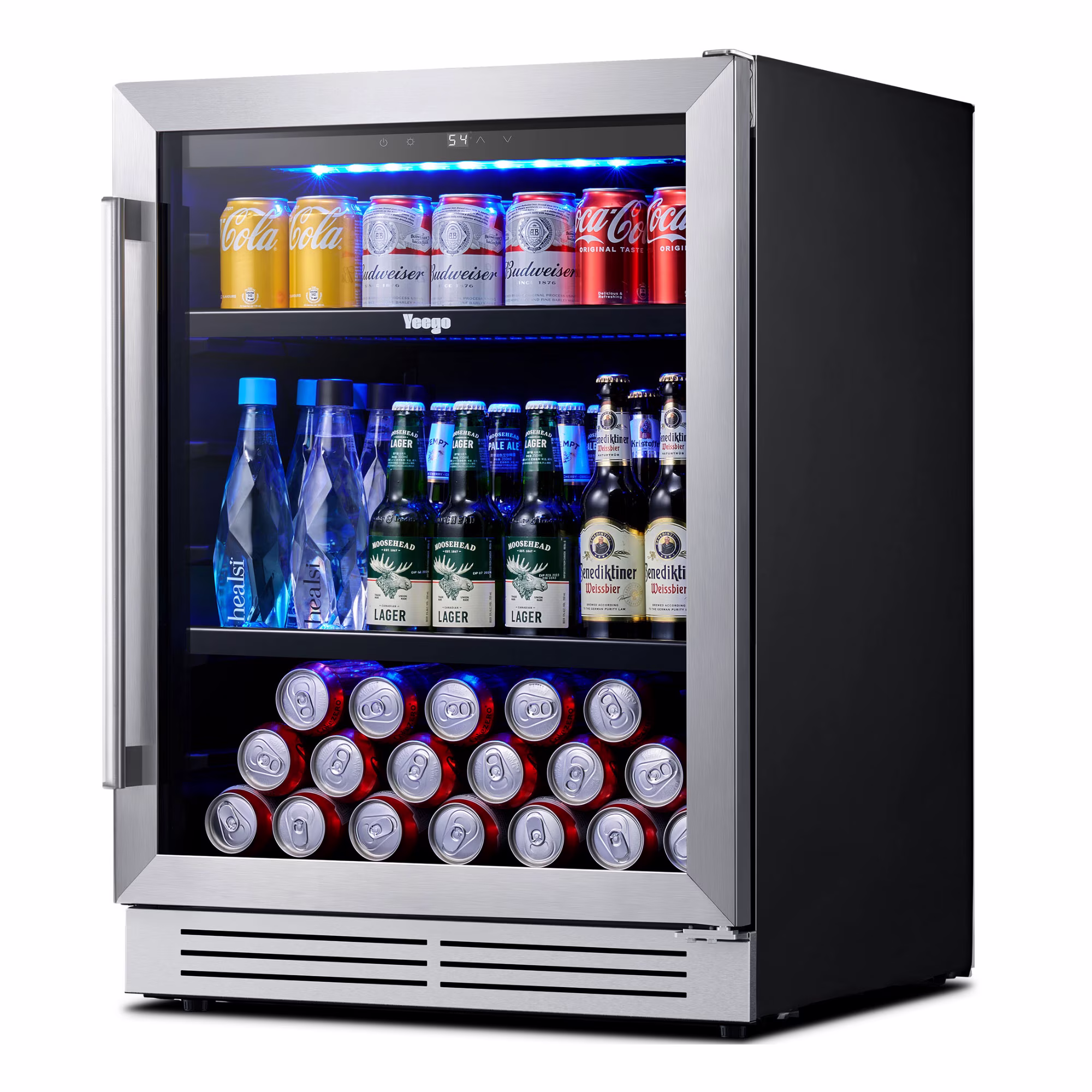 Yeego 180 Cans 24 Inch Beverage Refrigerator, Stainless Steel Built-in/Freestanding Cooler, Multi-Scenario Use for Home, Office, Dorm, Bar,Right Hinge - Image 3