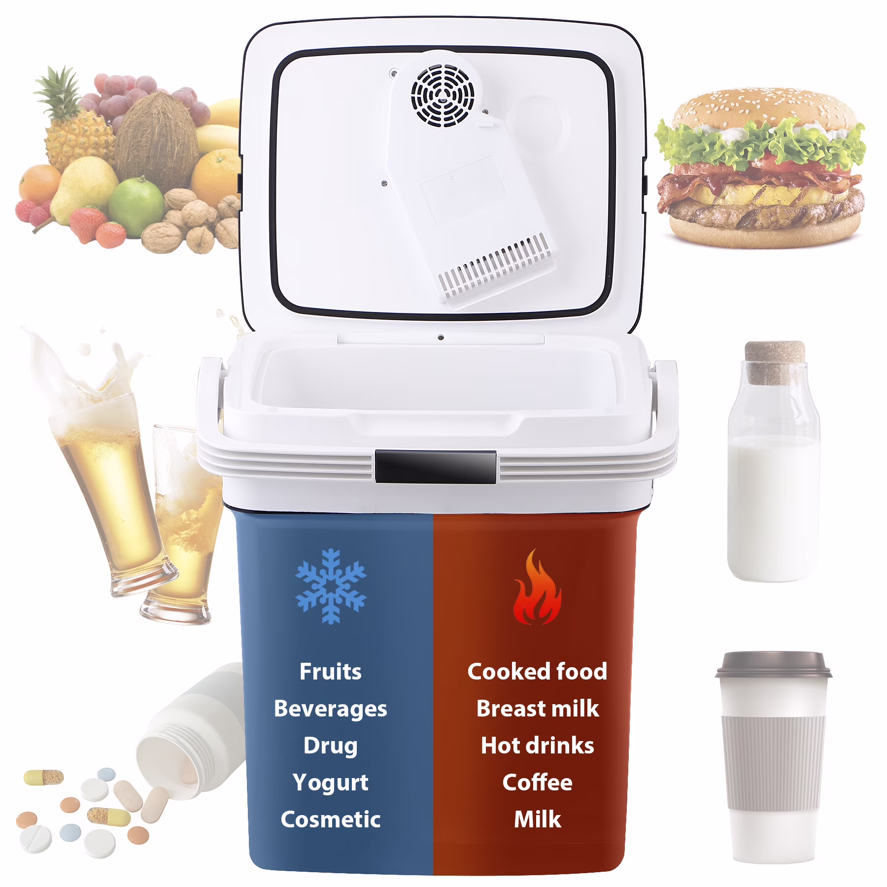 ZENY Pro 28.5 Qt Portable Electric Cooler and Warmer Mini 12V DC Car Refrigerator - Image 2