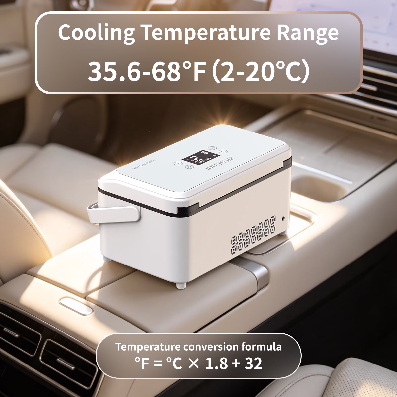 ZKSCool Insulin Cooler Travel Case,Insulin Refrigerator with 2pcs 13600mAh Rechargeable Battery Diabetic Box, 27fl oz,for Long Journey, FAA-Compliant (Grey) - Image 5